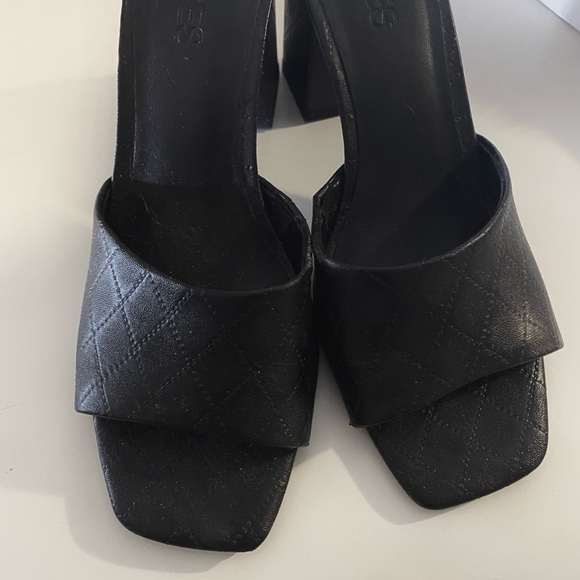 Pieces Louisa Quilted Square-Toe Heeled Sandals - Picture 2 of 5